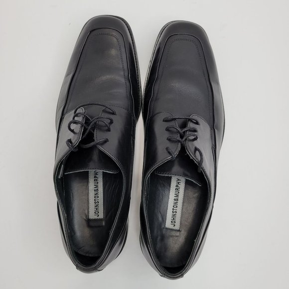 Johnston & Murphy Black Leather Oxford Men\'s Shoes 015-6703 US Size 10.5W main image 6